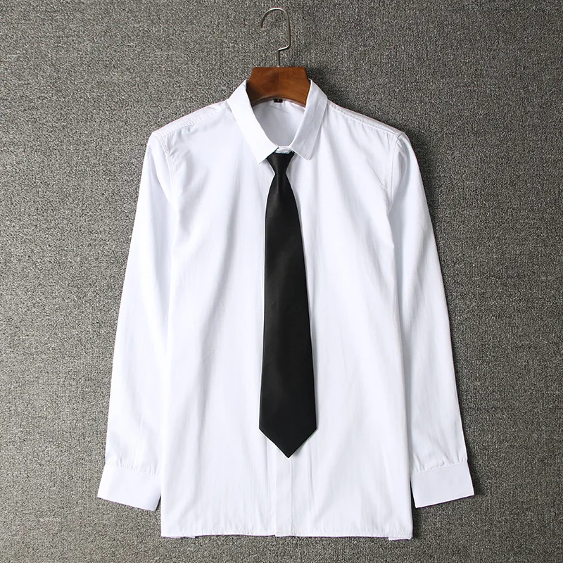 Camisa de algodão branco oversized jk uniforme camisa formal uniformes do ensino médio manga longa macacão feminino plus size