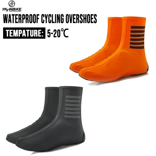 YKYWBIKE-cubiertas impermeables para zapatos de ciclismo Protector de bloqueo para bicicleta de montaña y carretera a prueba de viento mantiene el calor para hombre y mujer
