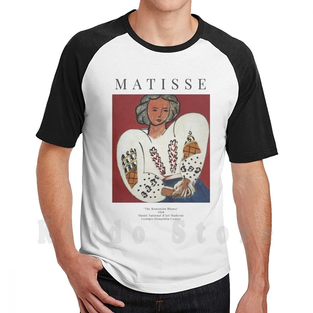 Henri Matisse-The Romanian Blouse-Exhibition Poster T Shirt Cotton Men DIY Print Cool Tee Henri Matisse Museum Matisse French