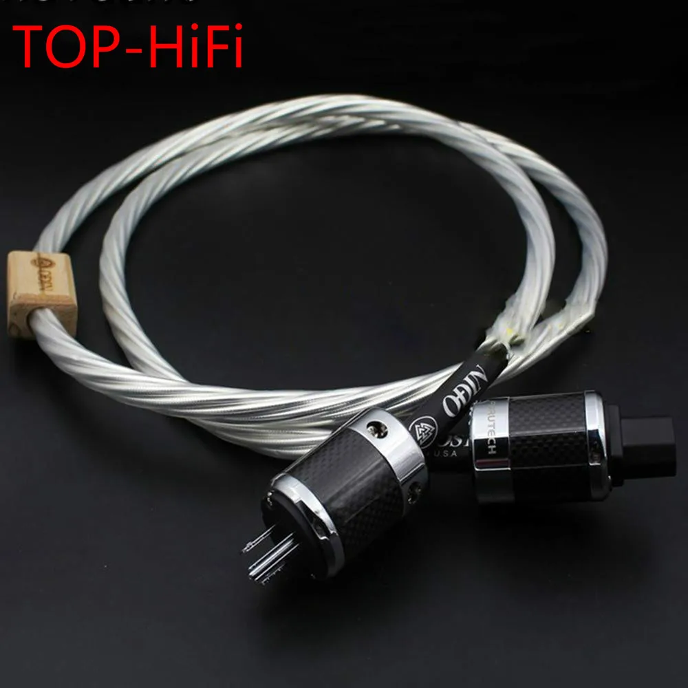 

TOP-HiFi Nordost Odin Reference US EU AC Power Cord CD Amplifier Audio Power Cable with Carbon Fiber US EU Power Plug