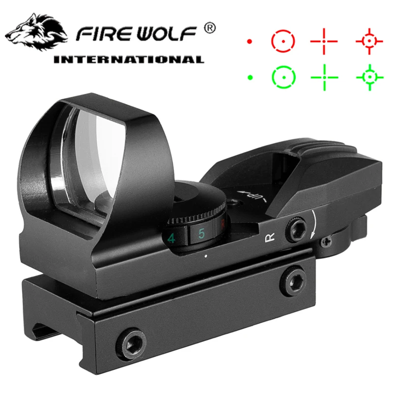 

Прицел с 4 сетчатыми красными точками и 5 уровнями снаряжения для охоты на открытом воздухе