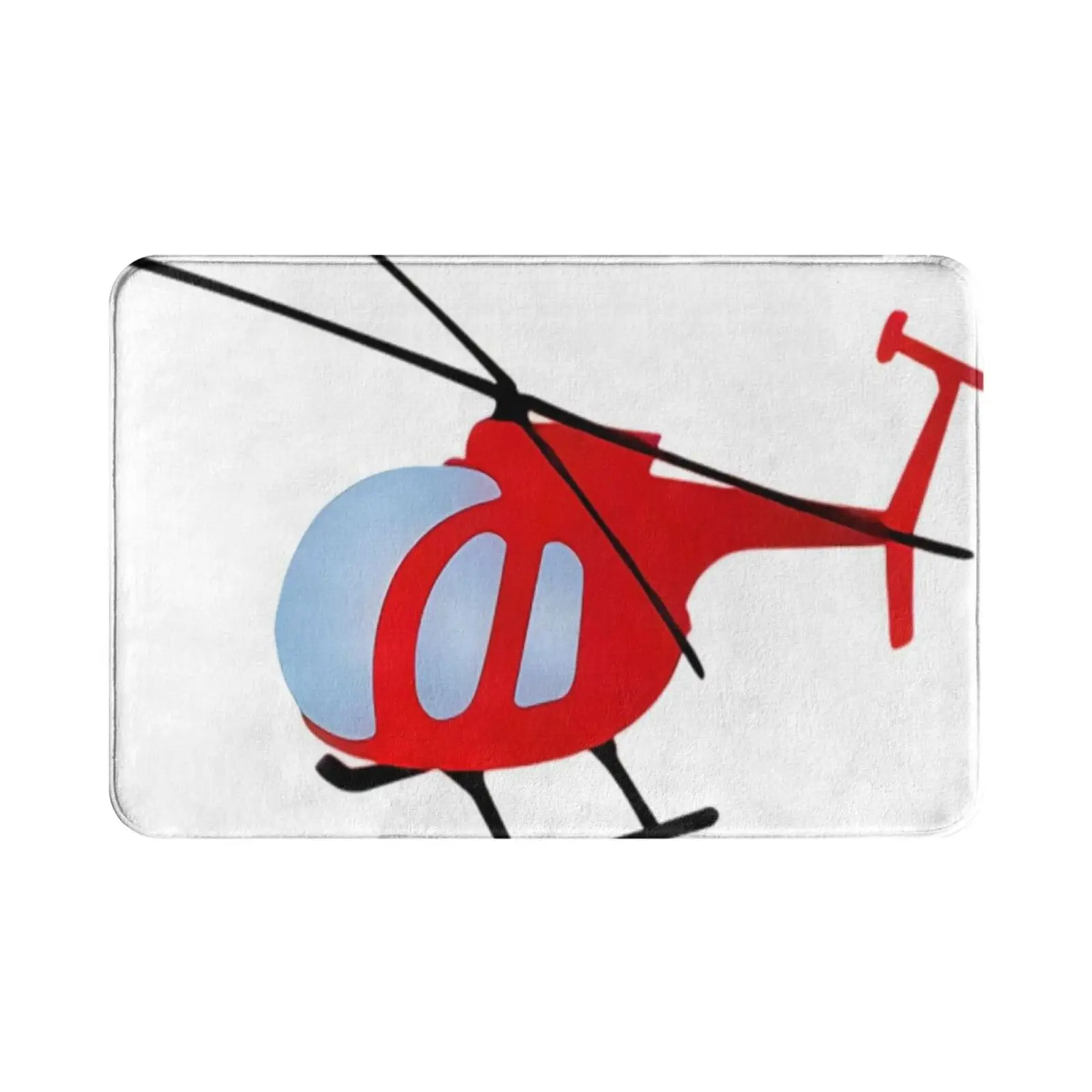 Small , Minimalist Helicopter Design. Carpet Mat Rug Cushion Soft Air Force Airplane Aviator Aviation Helicopter