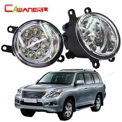 Cawanerl 2 X luce LED per auto sinistra destra fendinebbia luce di marcia diurna DRL ad alta potenza per Lexus LX 570 LX570 5.7L V8 2008-2013