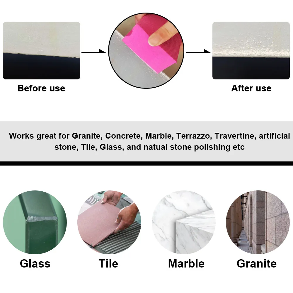 Diamond Hand Polishing Pads Diamond Pads Hand-Held Sanding Block for Grinding, Polishing Sharp Edges