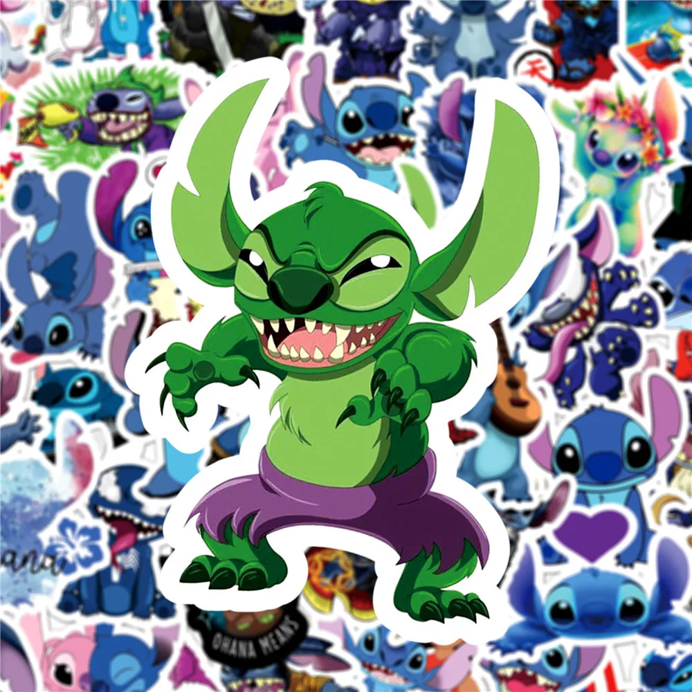 10/30/50PCS Lilo & Stitch Stitch Stickers estetico per frigo bagagli Laptop fai da te impermeabile simpatico cartone animato Graffiti Decal Sticker