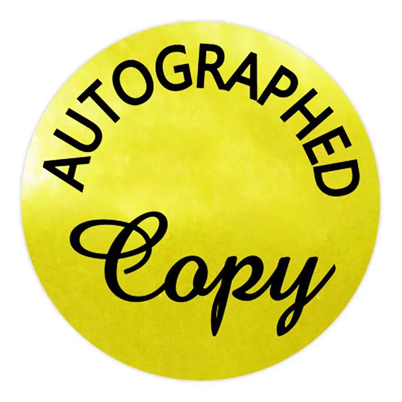 'Autographed Copy' Stickers 1.18 Inch Ronde Goud Folie Labels/1008 Pcs Etiketten