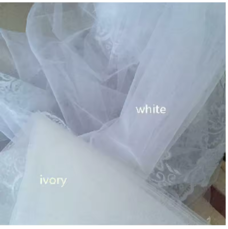 3/4/5-meter-long full-edge lace wedding veil, a layer of tulle bridal veil with comb for weddings and important occasions / wedd - Image 5