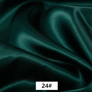 3/5/10m tela de satén de seda imitada por el material de tela de forro del medidor para el vestido de coser, cortina, sólido blanco blanco negro oro verde 10 mejores ventas de tela de satén verde - №10