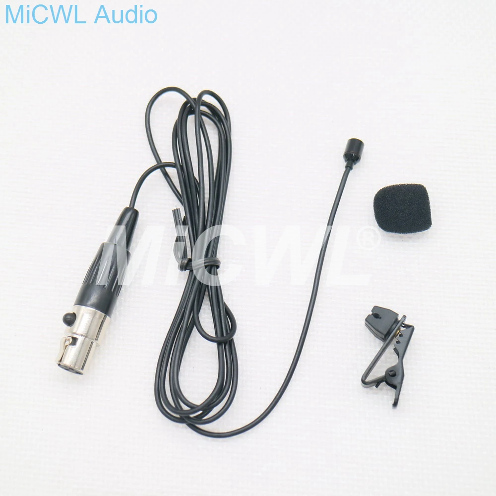 

Mini Tie Clip Lavalier Lapel Microphone for Shure Belt Pack Wireless ULX SLX PGX UR4 GLX QLX Microphones TA4F 4Pin Beige Black