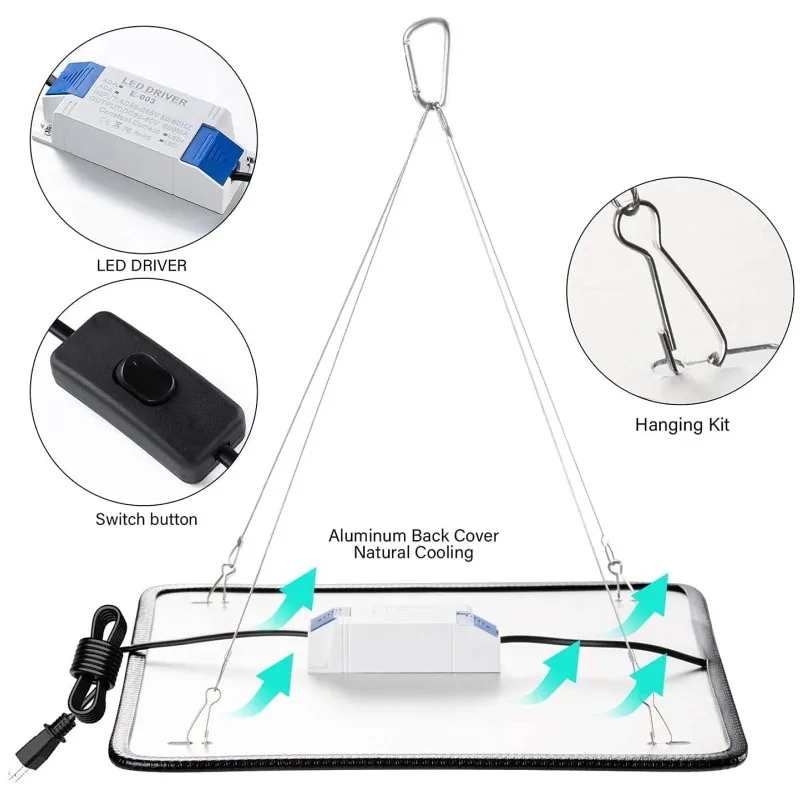 Lampu tumbuh LED phytolamp EU/US/AU 1000W, lampu tanaman spektrum penuh LED, lampu Fito Quantum untuk kotak tenda pertumbuhan bunga dalam ruangan