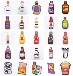 1Pcs Kinds of Type Beer Wine Bottle Shoe Decorations Accessories Shoe Charms For Bracelets  Kids Gifts