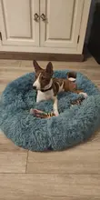 Pet Dog Bed Large Small Round Plush Mat #4
