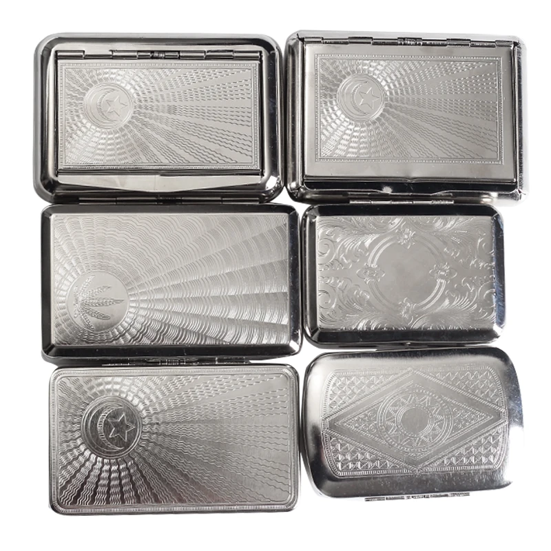 New 1pcs Silver Tobacco Box Humidor Storage 70mm Rolling Paper Container Cigarette Case Smoking Accessories H112