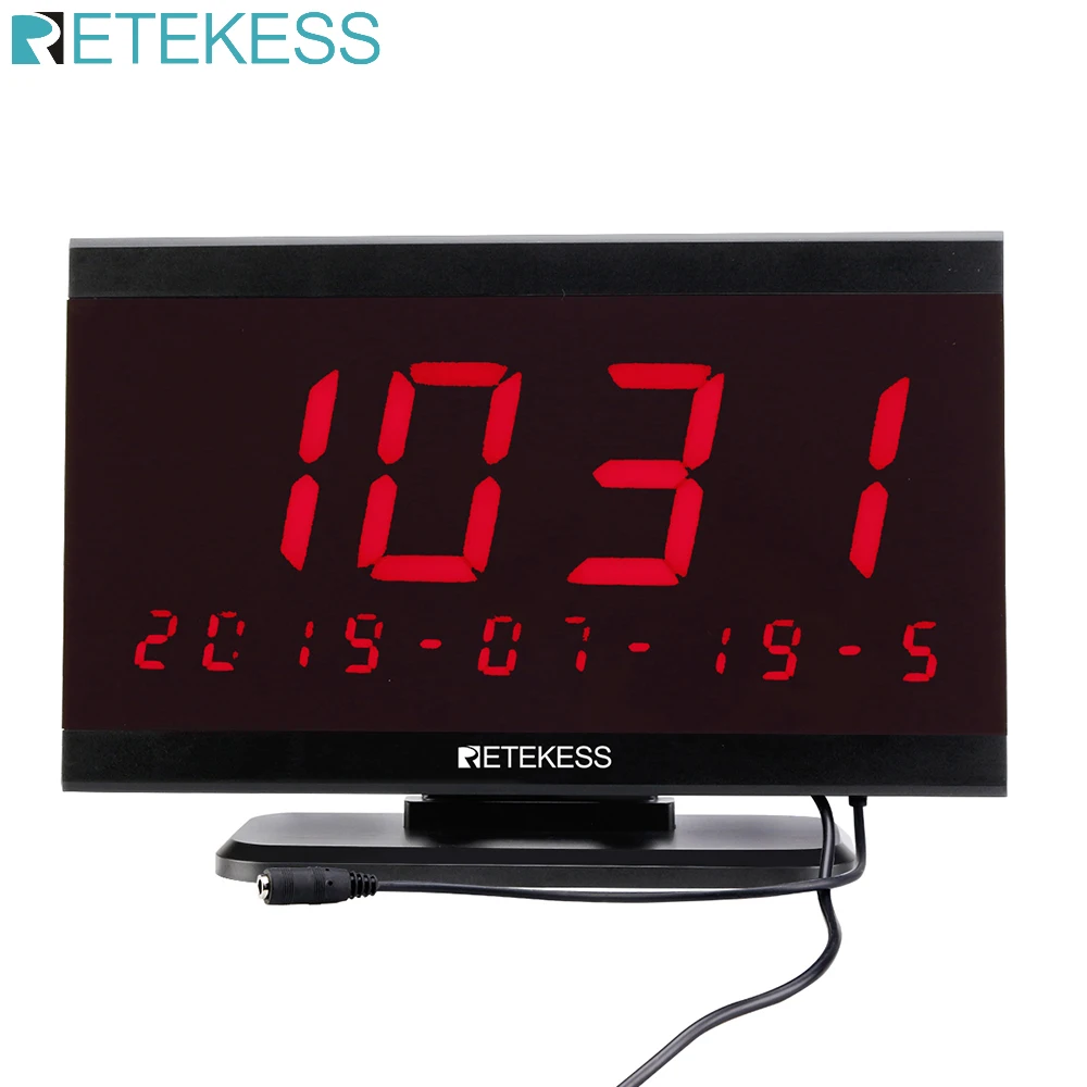 Retekess TD105 999 Channel RF Wireless Receiver Display Screen Host For Hookah Restaurant Pager Calling System Cafe Bar Hotel