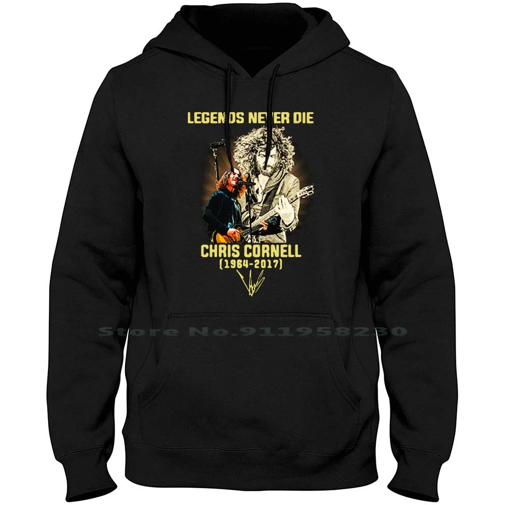 Chris Cornell Legends Never Die 1964 2019 Signature Hoodie Sweater Cotton Illustration Signature Popular Nature Legend Trend