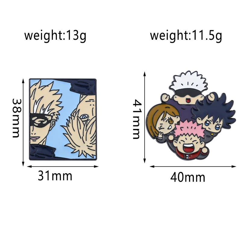 Jujutsu Kaisen Anime Figures Creativity Cool Enamel Pin Badge Backpack Collar Lapel Jewelry Friends Birthday Gifts