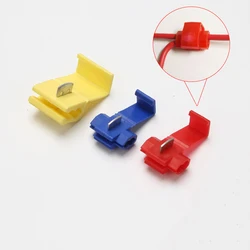 10 Stuks Kabel Draad Connector Clip Rood Groen Geel Plastic T-Vormige Ant Klem Geschikt Voor 5V-220V 10-24A Zachte Lijn Quick Crimp