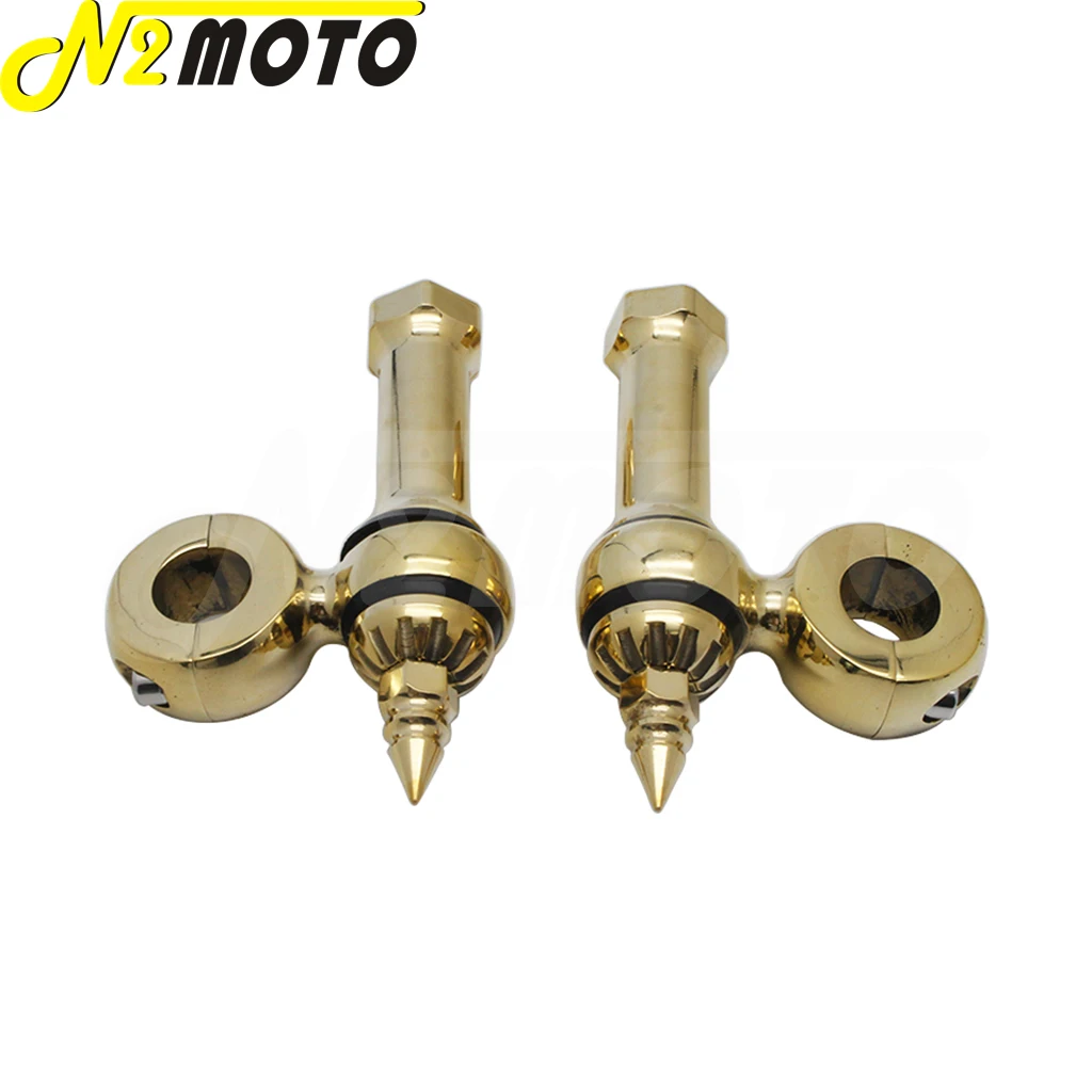 

Motorcycle Spear Style Brass 7/8" 1"Handlebar Riser 22mm/25mm Bar Mount Riser For Harley Chopper Cafe Racer Old School Dog Bone