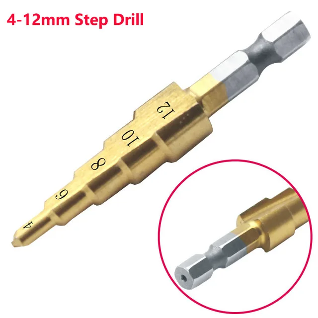 Wiertło stopniowe 32MM metalowe wiertła Spade Bit schodkowe krok Drizzle wiertła stopniowe metalowe wiertła HSS pokryte tytanem narzędzia do drewna