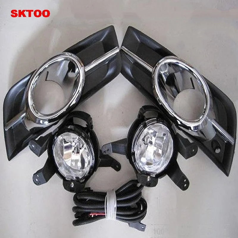 SKTOO Car Fog Light for Chevrolet Cruze 2009 2010 2011 2012 Left and Right Fog Lamp with Switch Harness Metal fog lamp cover