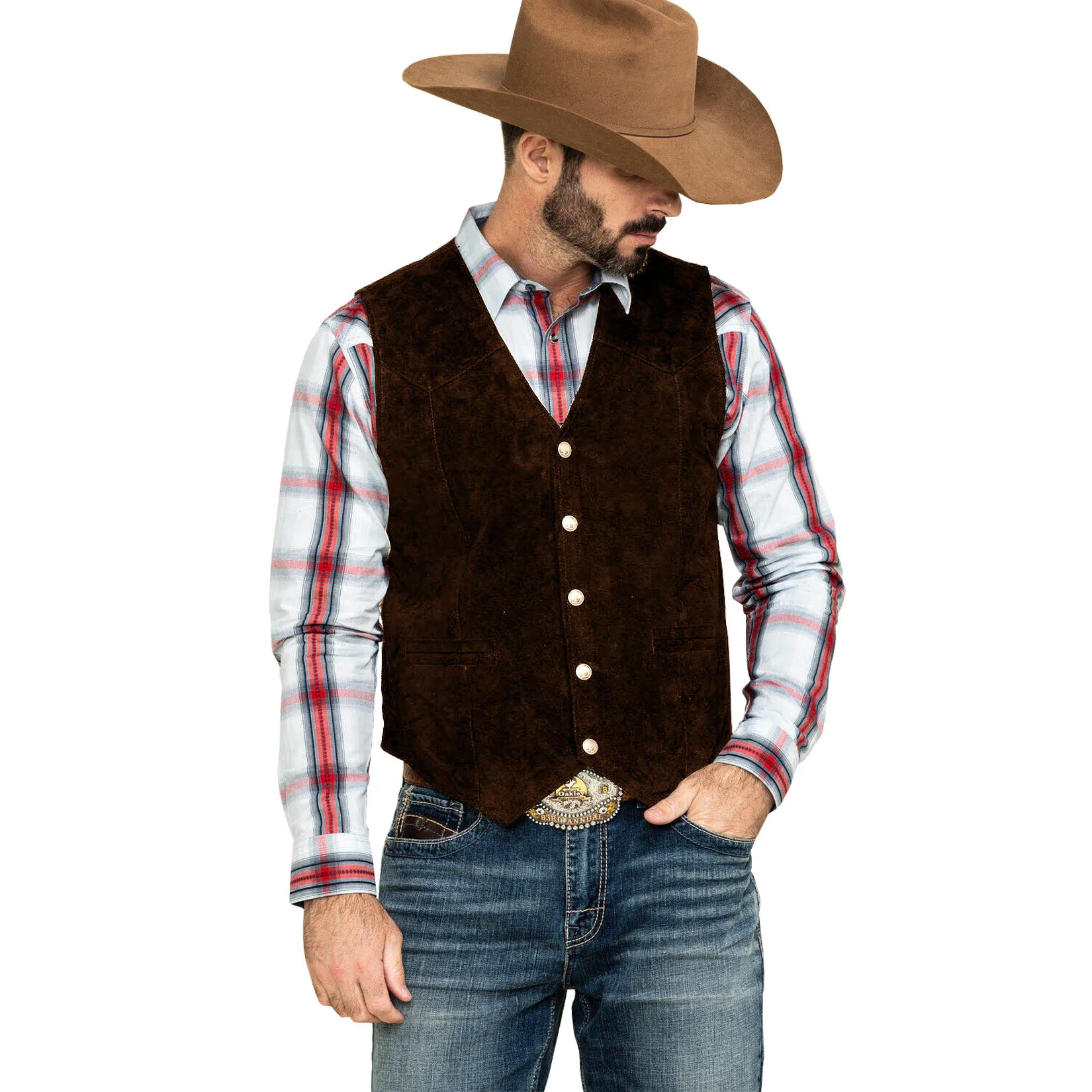 Men's Suede Vest Western Denim Jacket Summer Steampunk Waistcoat Жилет мужской