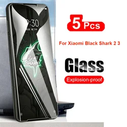 5Pcs Tempered Glass For Xiaomi Black Shark 3 4 4S 5 Pro RS Screen Protector Film For Blackshark 3 ShockProof Glass Guard Clear
