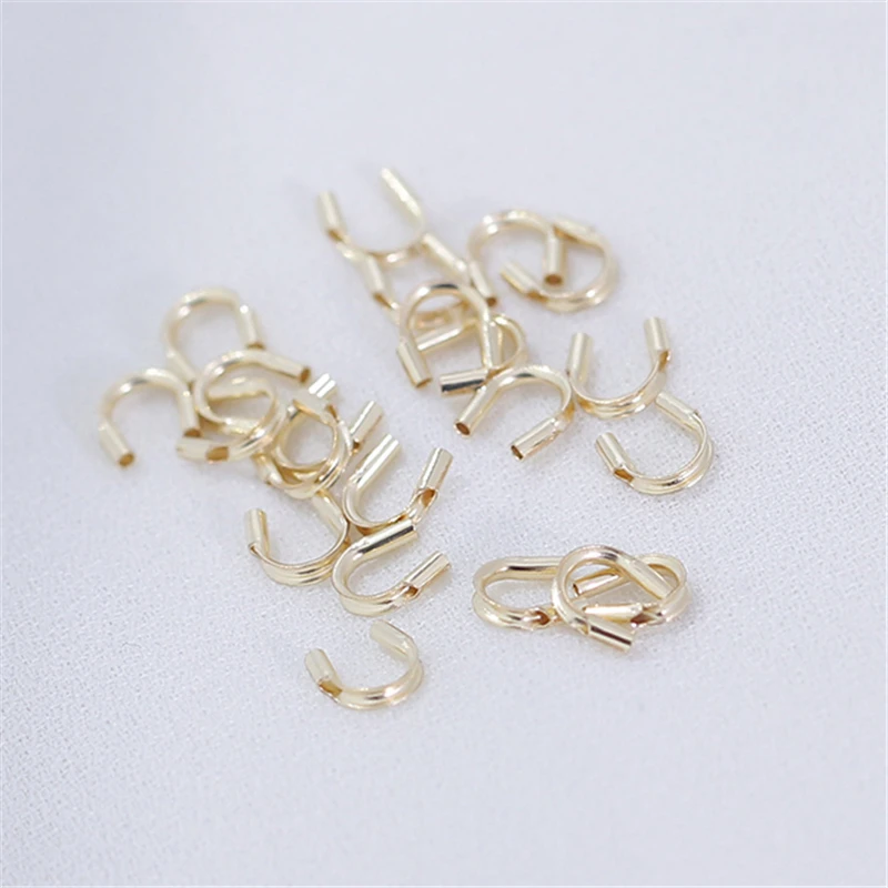 14K Gold Filled Kabel-Drahtschützer für Schmuckherstellung, handgemachtes DIY-Zubehör, Goldschmuckkomponenten – Detail 16