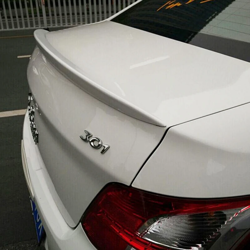 For Peugeot 301 Spoiler High Quality ABS Material Car Rear Wing Primer Rear Spoiler For Peugeot 301 2013-2016 Spoiler