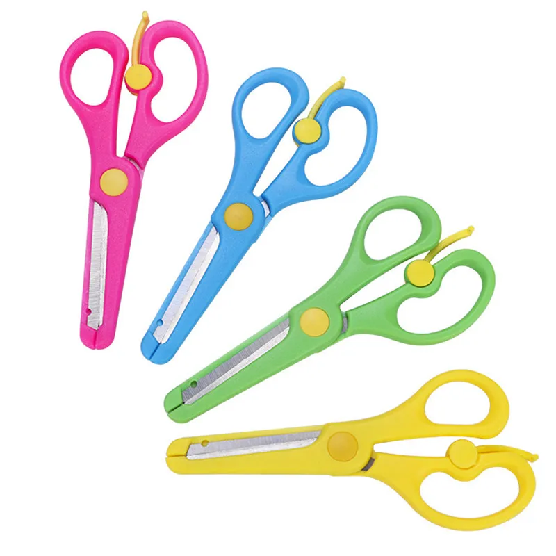 200Pcs Mini Scissors Kawaii Stationery Children's novelty Crafts DIY Plastic Scissors Students Cute Craft Kindergarten Supplies