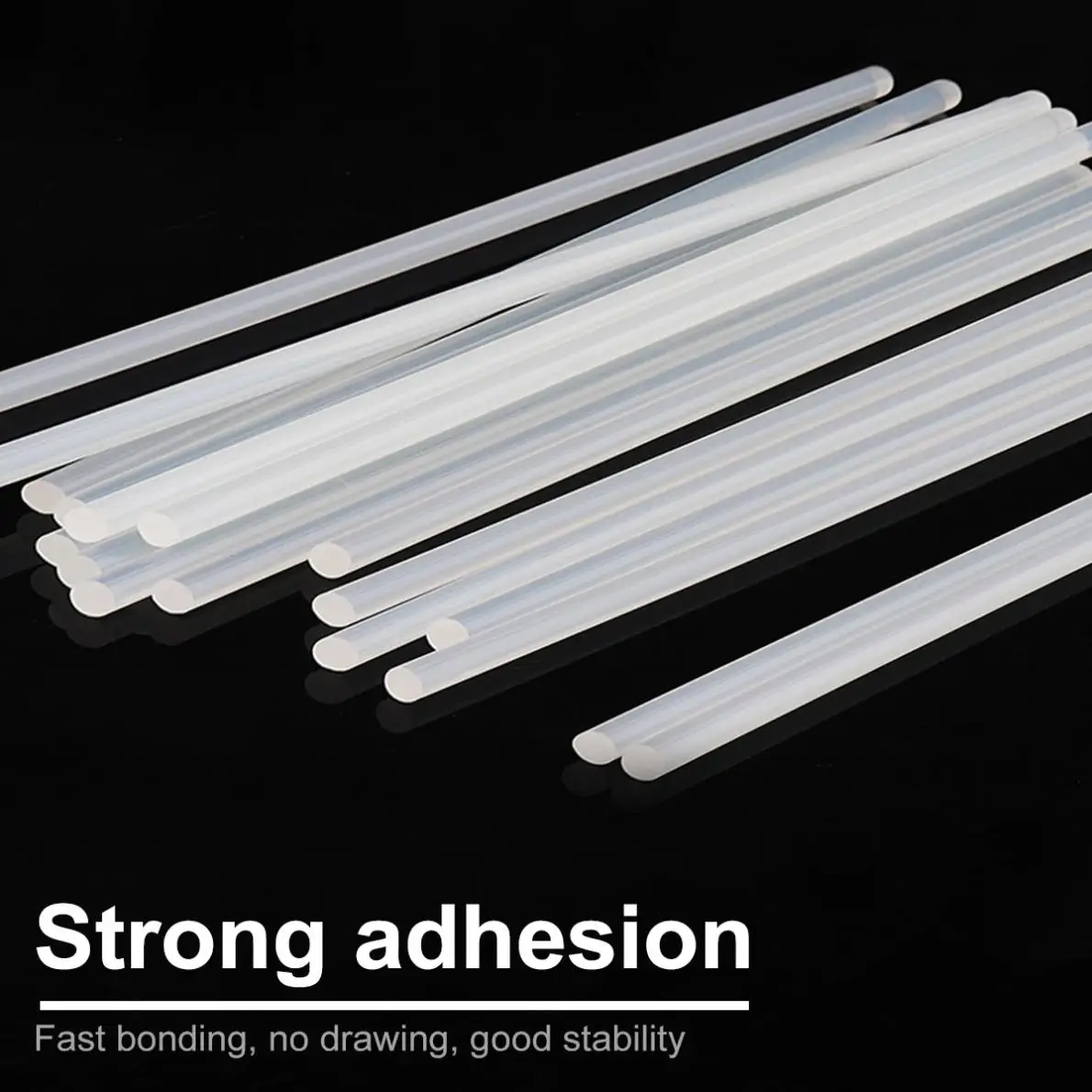 Pistola de pegamento de fusión en caliente transparente, barras adhesivas, herramientas de bricolaje para pistola de pegamento de fusión en caliente, reparación de accesorios de aleación, 7mm x 300mm
