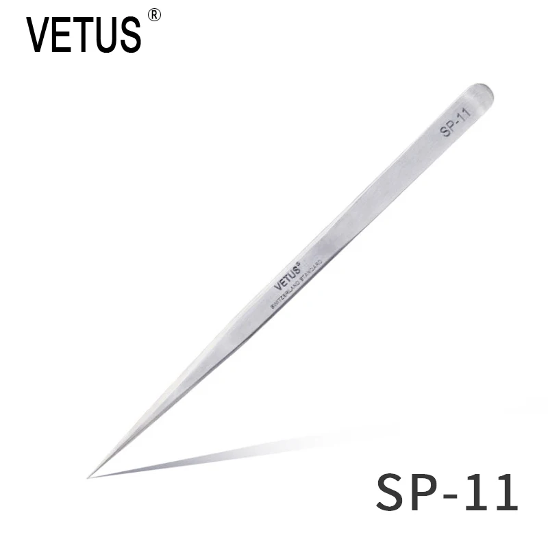 Набор высокоточных пинцетов из нержавеющей стали VETUS SP-11, SP-15, для электронного набора Инструменты для ремонта сотового телефона