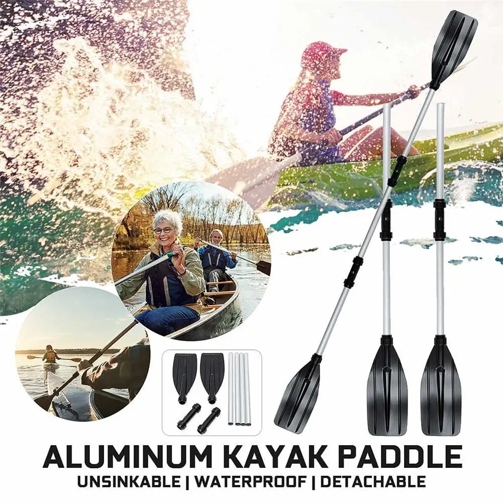 

2pcs Foldable Disassembled Kayak Paddles Iatable Boats Aluminium Oars for Rowing Boats Raft Canoeing Supplies Drop Shipping