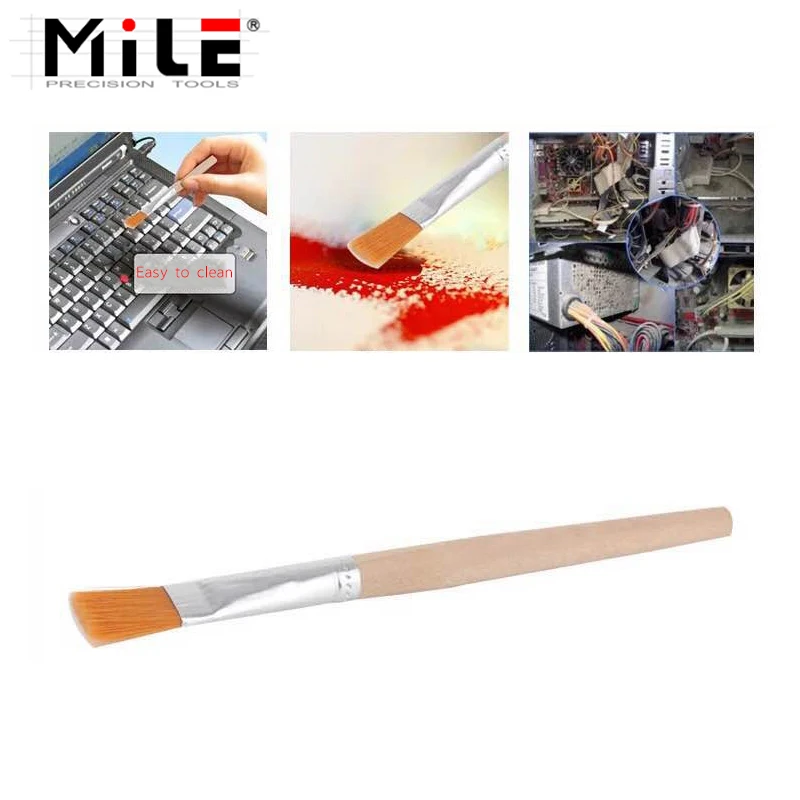 MILE 5 pcs Repair Clean Tools Soft Dust Cleaning Brush with Wooden Handle for Mobile Phone Tablet Laptop PC