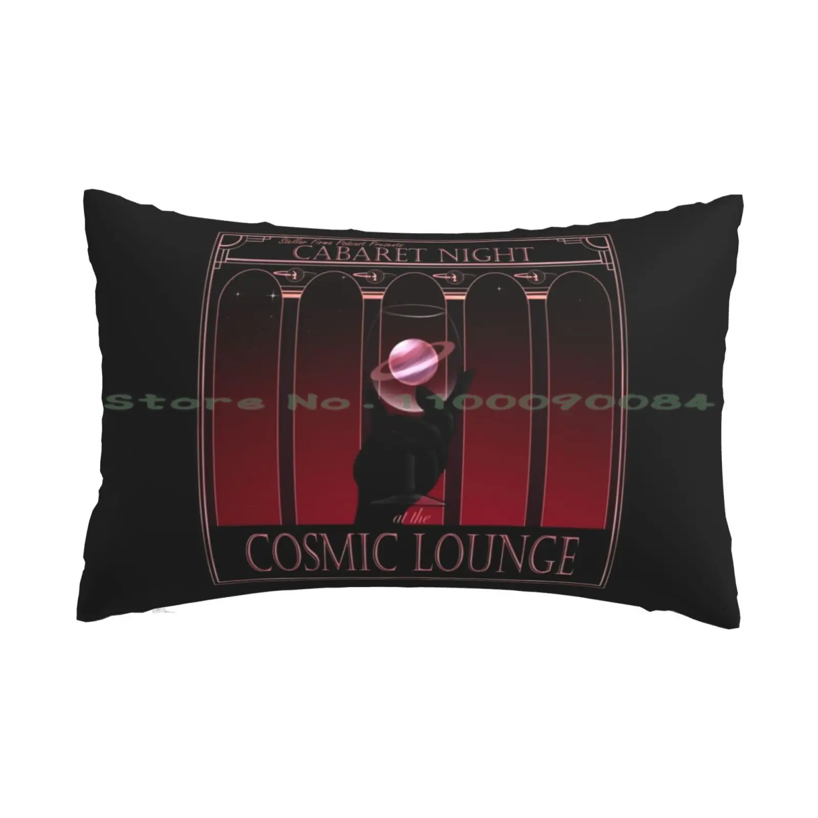 Cosmic Lounge Cabaret Pillow Case 20x30 50*75 Sofa Bedroom Science Fiction Scifi Logo Dystopian Dystopic Entertainment