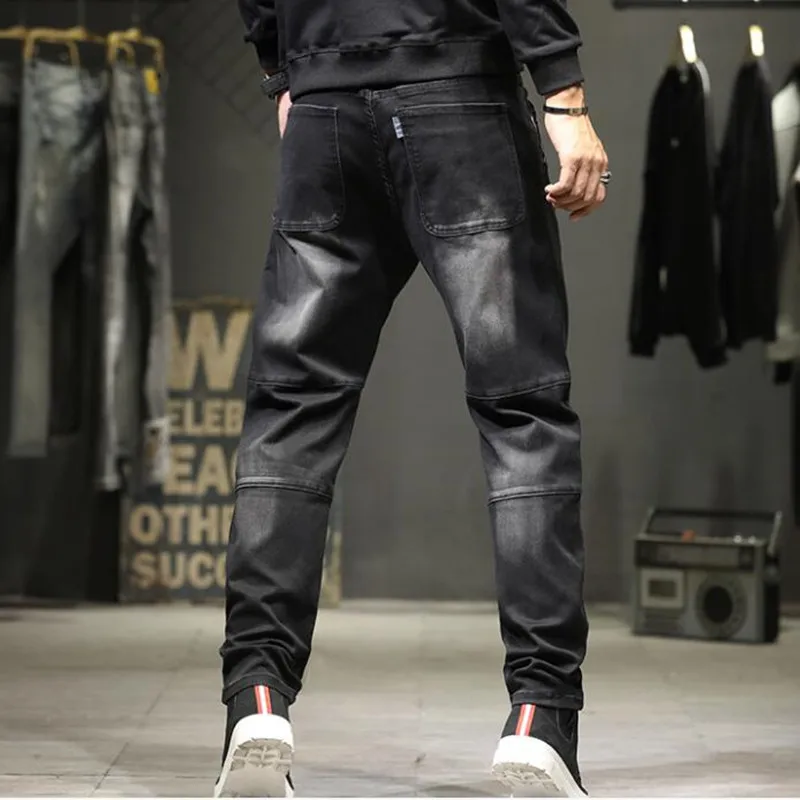 Loose Big Size Men's Jeans Mens Hiphop Baggy Denim Pants Leisure Men Clothing Fatify Cargo Trousers Mens Bottoms