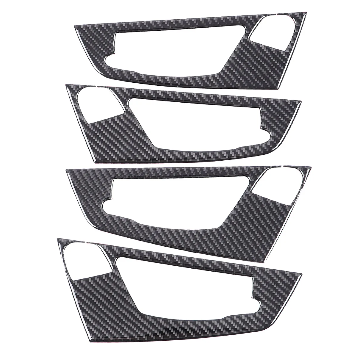 For BMW X3 E83 2006-2010 inner handle panel sticker real carbon fiber (soft) 4-piece set of car accessories