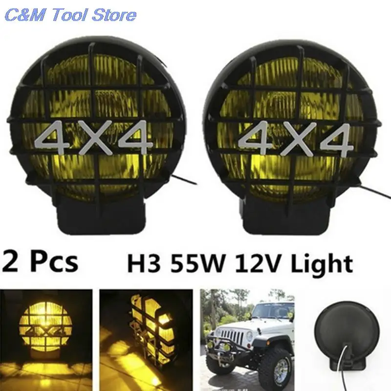 1Pcs Auto Off Road Luci di Lavoro di Guida Fari Suv Fuori Strada Della Luce di Nebbia Lampada Alogena H3 Lampadina 4X4 faretti