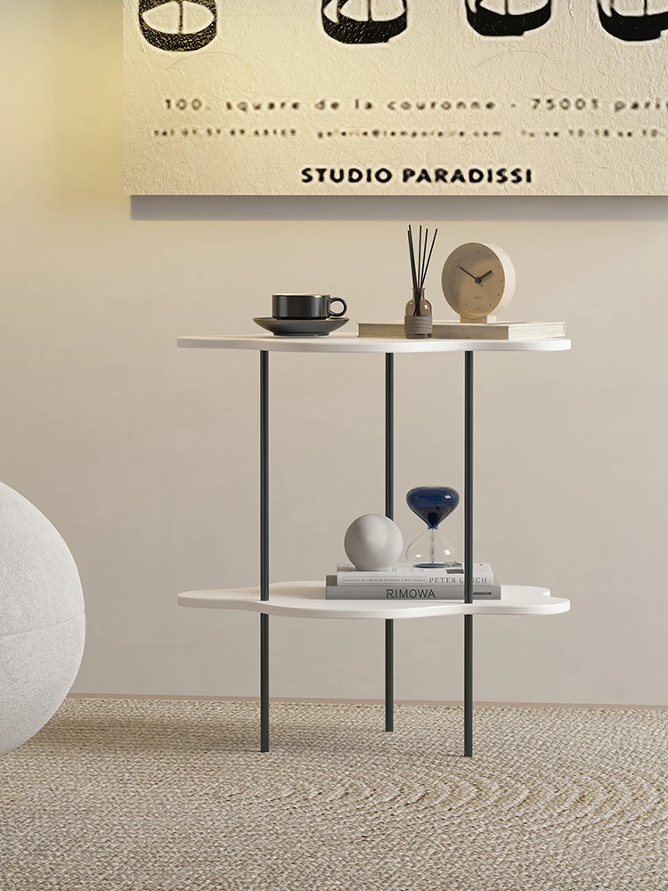 JOYLOVE Meja Kopi Kecil Awan Nordic Sofa Samping Meja Sudut Kreatif Berbentuk Khusus Ruang Keluarga Lampu Rumah Mewah