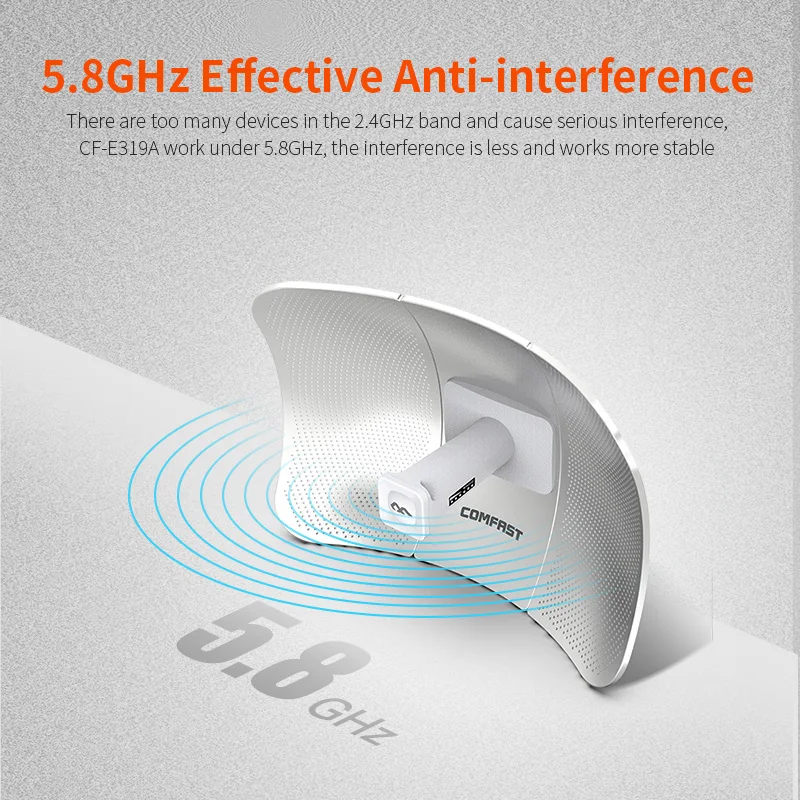 Comfast 11KM 5GHz 900Mbps Outdoor CPE Wireless Bridge WiFi Repeater Extender Router Access Point