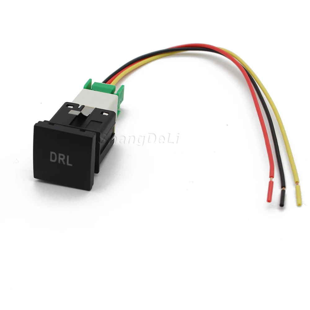 Rote LED-Tagfahrlichter mit Radar, Ein/Aus-Kamera-Spiegelschalter für VW Golf 6, Jetta 5 MK5, Caddy, EOS, Scirocco – Detail 3