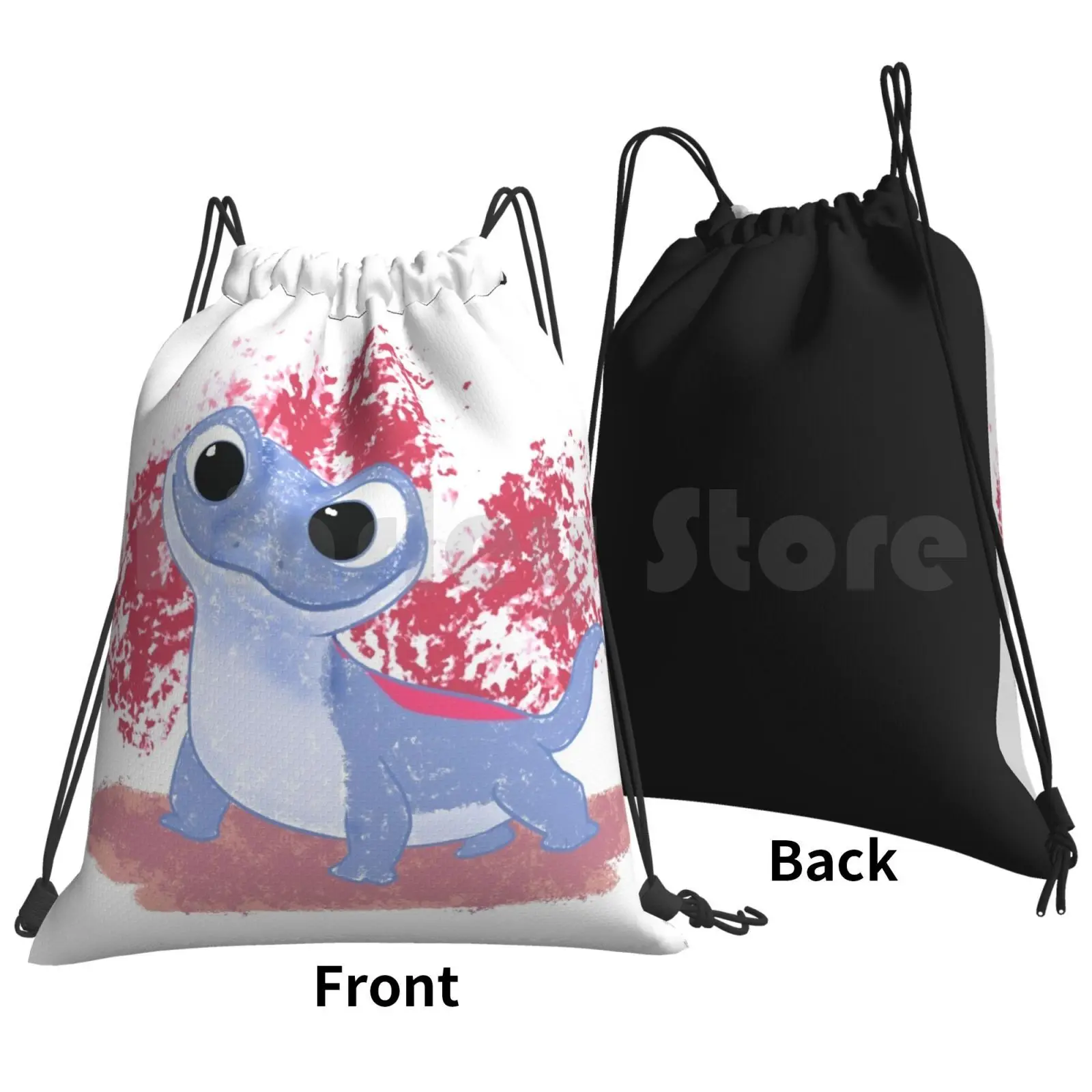 Bruni Backpack Drawstring Bags Gym Bag Waterproof 2 Bruni Lizard Cute Spirit Fire Spirit Fire Movies Films