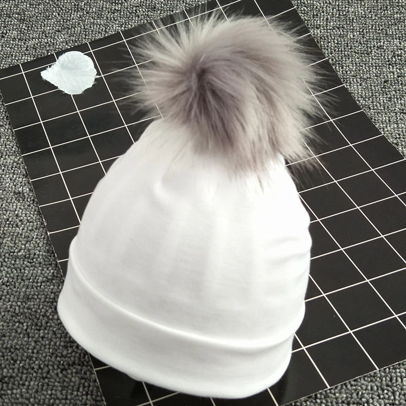 Solid Color Baby Hat Scarf Spring Autumn Winter Warm Boys Girls Cotton Pompom Hats For Kids Baby Beanie Caps With Pompon Bonnet