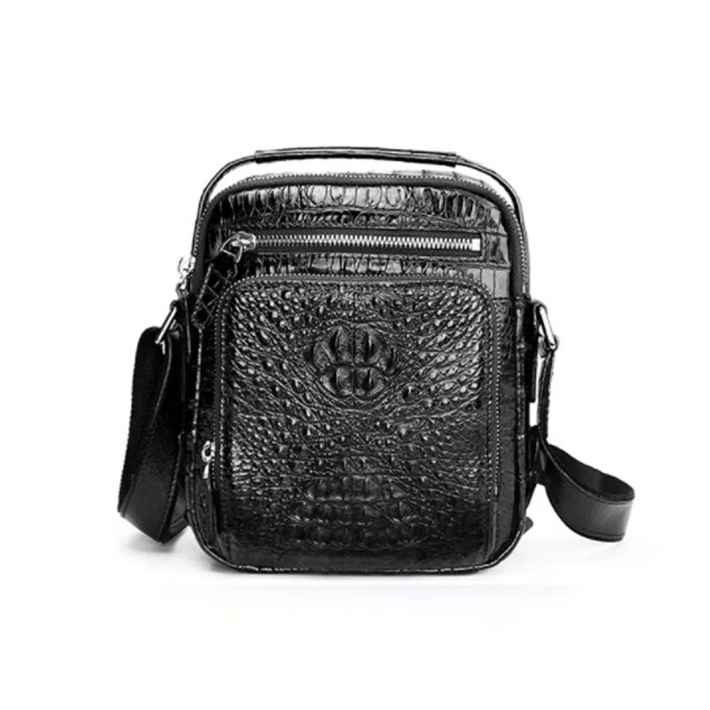 madun Thailand  crocodile  male  Single shoulder bag  business  leisure  Men bags single shoulder bag man  trend crocodile bag