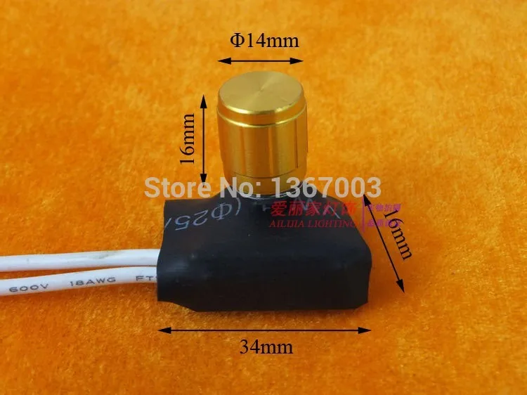 Switch 220V 1A Gold/Silver Table Lamp Simpl Dimmer Rotary Switch 2 Way