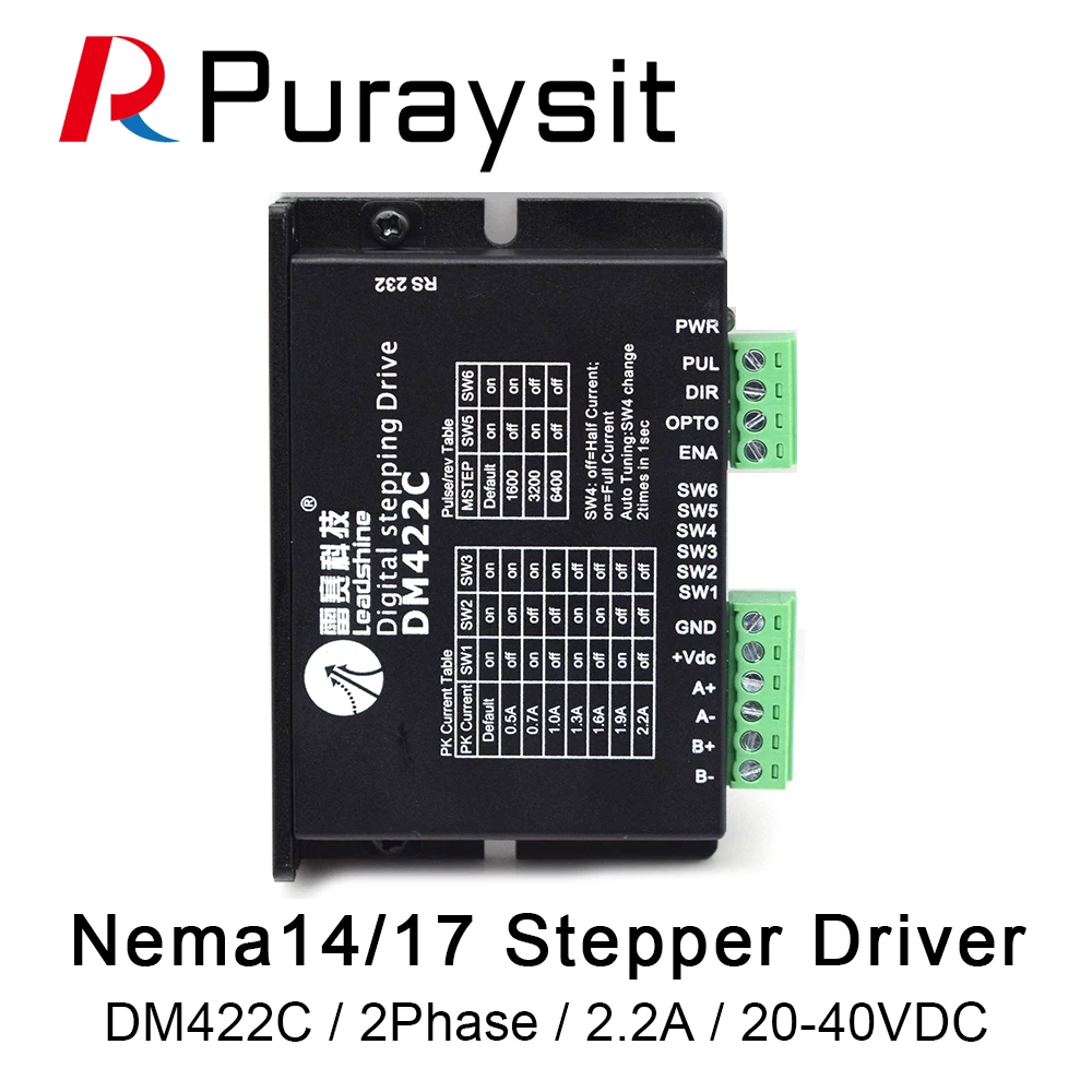 Puraysit Leadshine Stepper driver DM422C CNC Digital Stepper Motor Driver 24-40VDC  2.2A