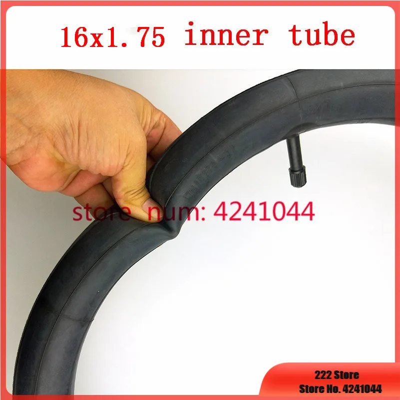 High quality 16x1.75 inner tube with Straight  valve stem fits Kid's Bikes Folding  and many gas electric scooters