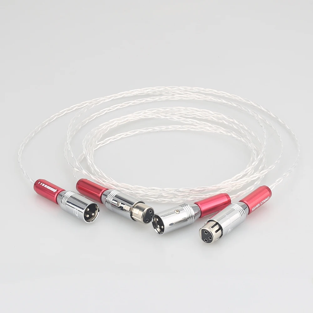 

Hifi 3AG Single Silver audio cable XLR interconnect cable with Gold plated plug for Amplifier CD player