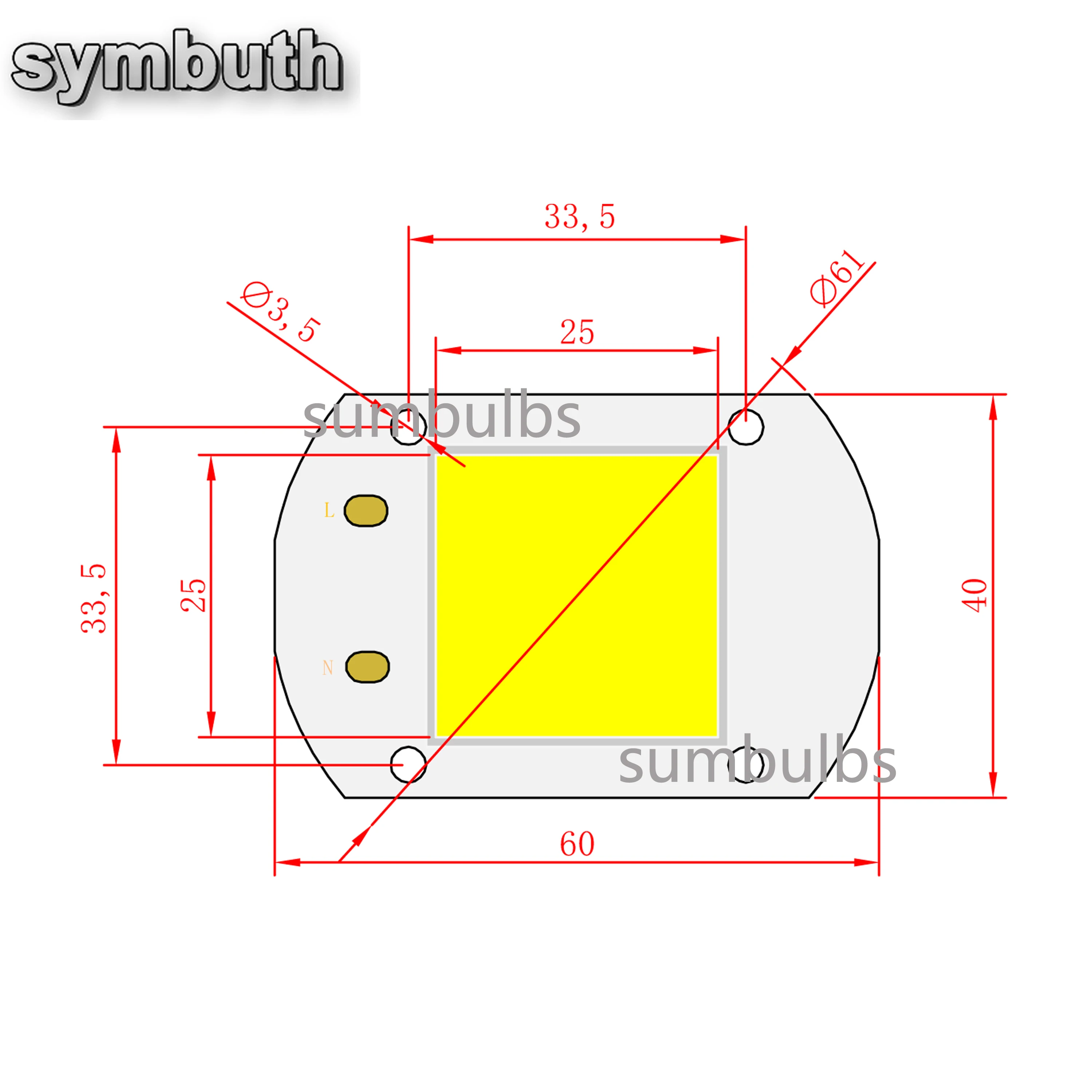 Imagem -03 - Led Cob Chip para Luz de Inundação Smart ic sem Necessidade de Driver Lâmpada Driver Driverless Faça Você Mesmo Spotlight 20w 30w 50w 220v 110v