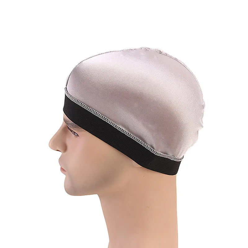 New Unisex Summer Stretchy Satin Breathable Turban Hat Chemo Headwear Cap Men Hip Hop Durags