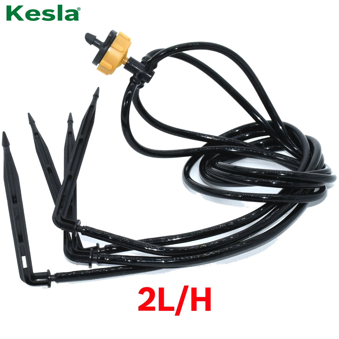 KESLA 10-100M 2L/H Pressure Compensation Emitter Arrow Watering Kits w Puncher for Agriculture Greenhouse Drip Irrigation System